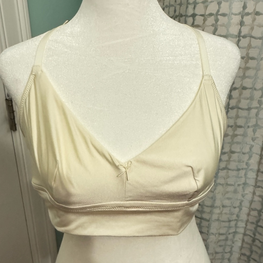 Aerie Ivory Satin Bralette